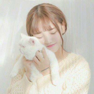 被狠狠拿捏住了！抱猫咪的仙气真人女生头像