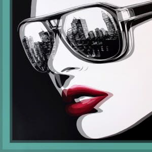 被这张超酷戴眼镜女生头像狠狠拿捏