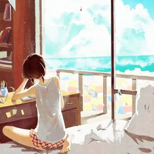 被这张清新动漫宅女背影头像拿捏住了!