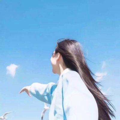小清新蓝色系真人女生头像来袭