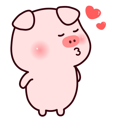 🐷超萌小猪情侣头像，一左一右配对超有爱 