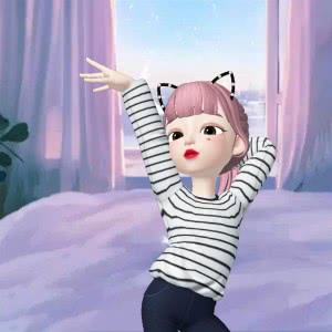  被这张欢快蹦跶跳舞的卡通女生头像拿捏啦✨