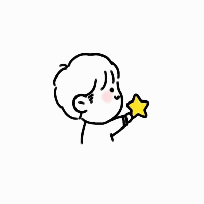 超甜!卡通情侣简笔画头像一人一张来袭💕