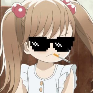 酷飒到炸！女生戴墨镜叼烟的动漫头像