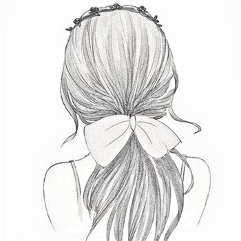 氛围感拉满🎨素描长发背影女孩头像来袭