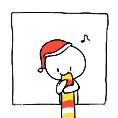 谁能拒绝这组简笔画一左一右小白人情侣头像🥹