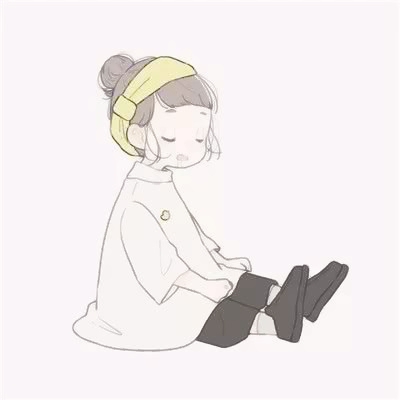 超爱!手绘情侣头像简单一左一右