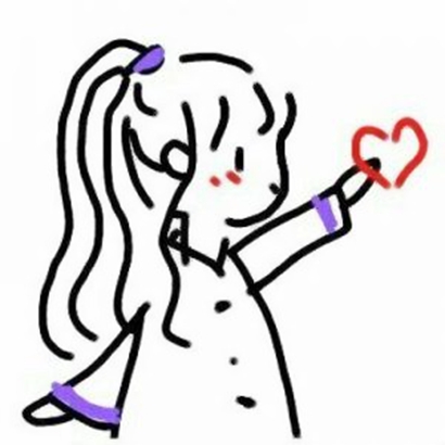 超萌创意简笔画情侣头像来袭