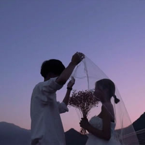 超绝的双人一对两张情侣头像婚纱照分享