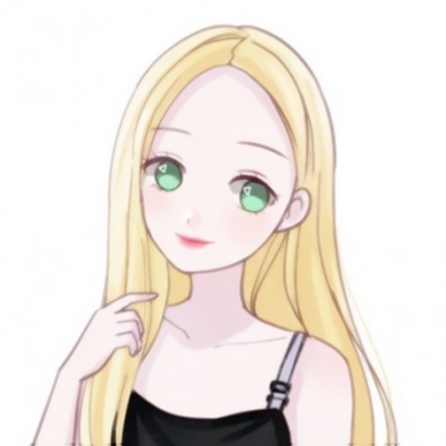 超爱！简单白底手绘女生微信头像
