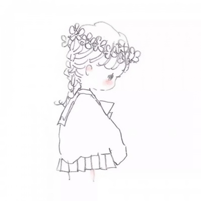 超萌可爱简笔画情侣头像来袭，一左一右超有爱