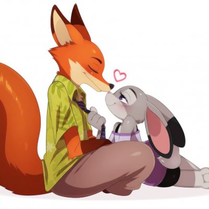 疯狂动物城的甜蜜！朱迪尼克情侣头像来袭