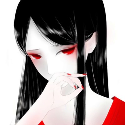 二次元红眼黑发动漫女生头像｜多样表情 / 姿势 满足不同喜好