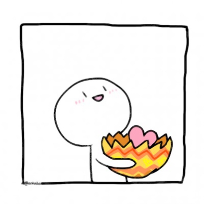 超萌简笔画情侣头像小人!简单好画又甜又搭