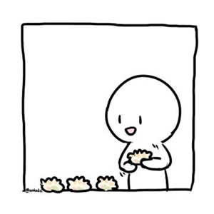 楼上楼下小白人情侣头像简笔画 简约可爱风 可直接保存