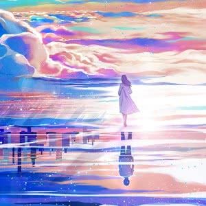 吹爆这张黄昏风衣女子背影头像