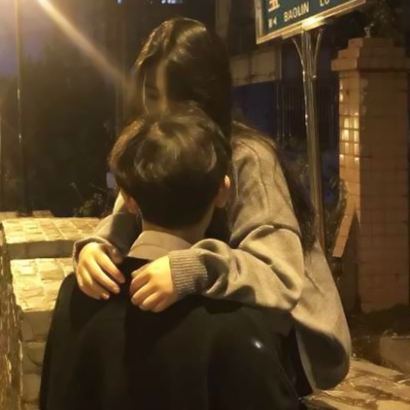 双人真人情侣头像两张一对 氛围感背影款 高清无水印