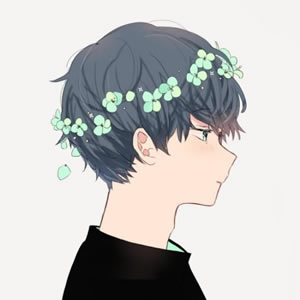 治愈系一男一女头戴花环动漫情侣头像合集