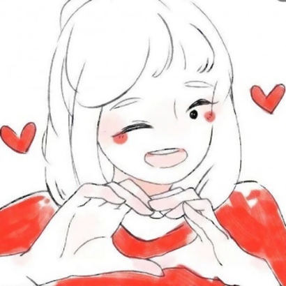 治愈系女生动漫头像｜爱心手势设计，戳中少女心