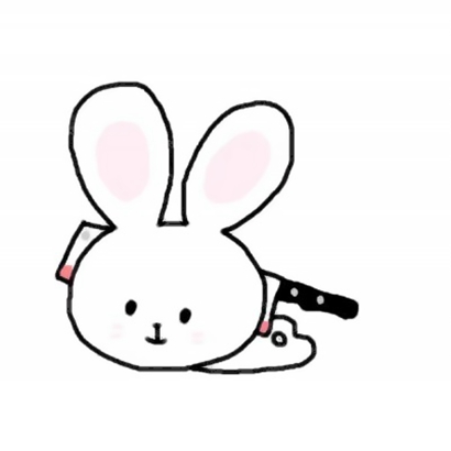 超可爱手绘简笔画兔子微信头像图片：简约风不撞款，免费存