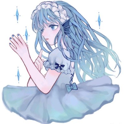 清新蓝色动漫女生头像｜治愈不撞款，少女心直接拉满