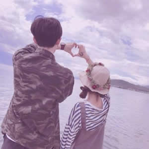 小清新情侣头像两张一组 治愈系 ins风小众不撞款