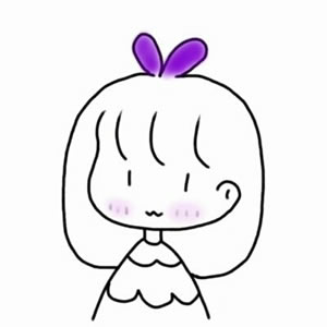 可爱小女孩简笔画头像 简约手绘女生