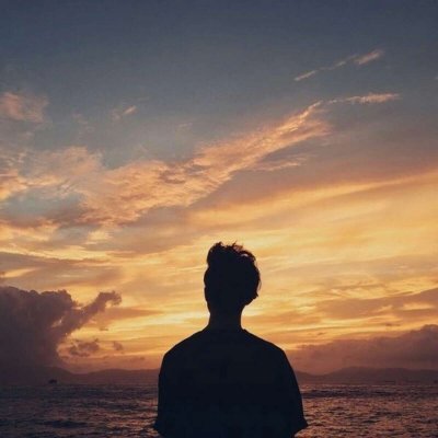 温柔治愈系男生夕阳氛围感头像合集