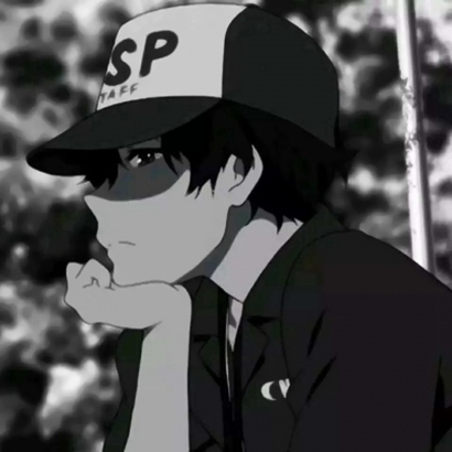 动漫男生头像黑白伤感 男生头像 第6张