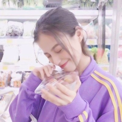 紫色头像女生潮真人 情侣头像 第8张