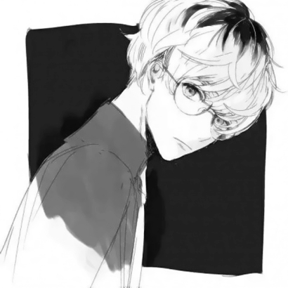 动漫男生头像黑白伤感 男生头像 第8张