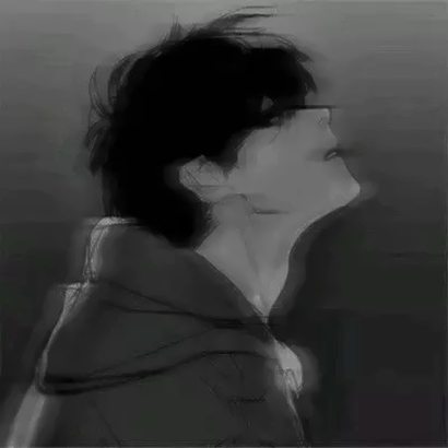 动漫男生头像黑白伤感 男生头像 第3张