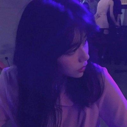 紫色头像女生潮真人 情侣头像 第4张