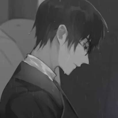 动漫男生头像黑白伤感 男生头像 第14张