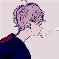 二次元高冷男生头吸烟头像合集