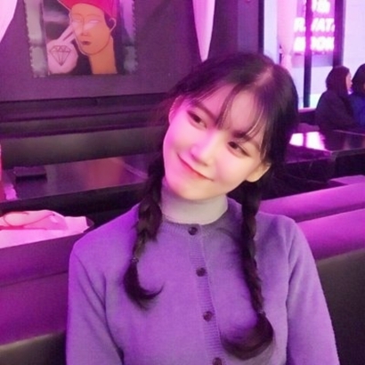 紫色头像女生潮真人 情侣头像 第16张
