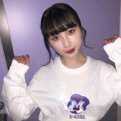 紫色头像女生潮真人 情侣头像 第5张