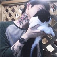 抱猫不露脸男生头像 男生头像 第3张
