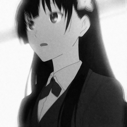 动漫头像女黑白伤感 女生头像 第19张