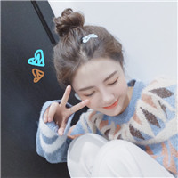 可爱比剪刀手美女生头像 女生头像 第12张
