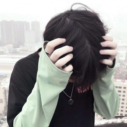 帅气男生遮脸图生头像 男生头像 第34张
