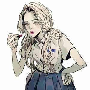 手绘素描现代高冷美女 女生头像 第5张