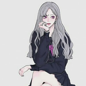 手绘素描现代高冷美女 女生头像 第4张
