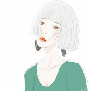 手绘素描现代高冷美女 女生头像 第7张