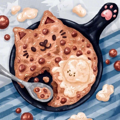 个性唯美甜品插画头像，美食诱惑挡不住！