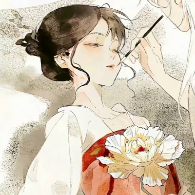 男生给女生画唇的动漫古风情头来袭🥰