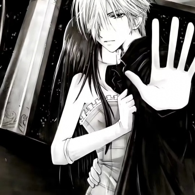 黑白系动漫情侣头像，高质感二次元专属