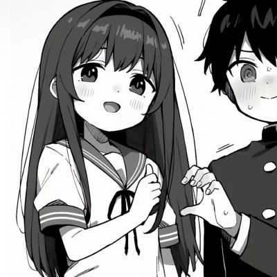 谁懂啊！黑白超甜动漫情侣头像太绝了