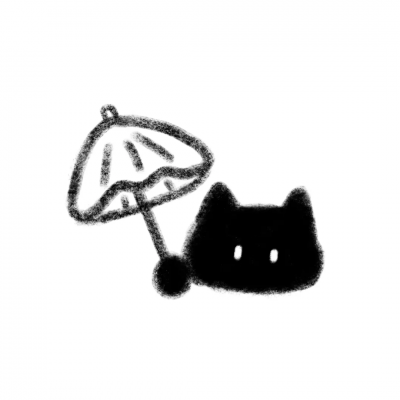超萌!可爱手绘猫咪打伞情头来袭