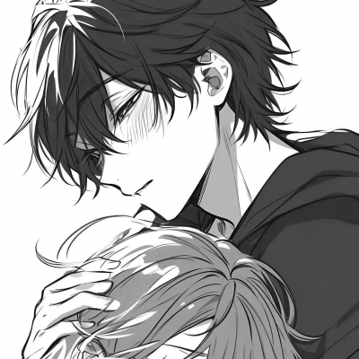 动漫情头黑白一左一右,满满的默契感